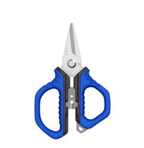 MUSTAD 5inch, SCISSORS, 420 STAINLESS STEEL, FINE POLISHED BLUE