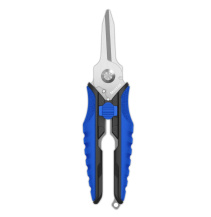 MUSTAD 5.5inch HD 420 STAINLESS STEEL, SPRING ASSIST SCISSORS BLUE