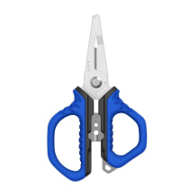 MUSTAD 5.5inch  MINI TOOL SCISSORS, 420 STAINLESS STEEL, FINE POLISHED BLUE