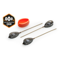 Sada rychlovýměnných method krmítek QMR Flat L long (30g + 40g + 50g + mould)