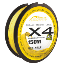 Mistrall šňůra Shiro braided line X4 0,08mm 150m fluo