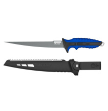 MUSTAD 8inch 4116 STAINLESS STEEL FILLET KNIFE - PTFE NON-STICK COATING BLUE