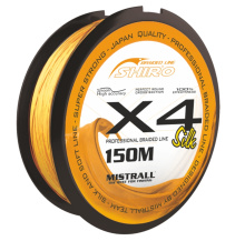 Mistrall šňůra Shiro braided line X4 0,10mm 150m oranžová