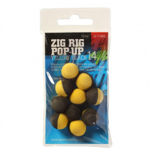 Giants fishing Pěnové plovoucí boilie Zig Rig Pop-Up yelow-black 10mm,10ks