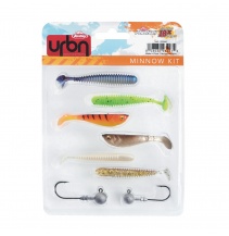 Sada gumových nástrah a jigových hlaviček Berkley Urban Kit Minnow