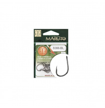 MARUTO HÁČEK 8366BL CARP BARBLESS STRAIGHT EYE FORGED REVERSED RINGED HC BLACK NICKEL