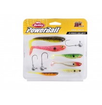 Sada gumových nástrah a jigových hlaviček Berkley Pro Pack jig Minnow Dark Water