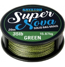 Kryston pletené šňůrky - Super Nova solid braid zelený 35lb 20m