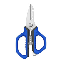 MUSTAD 6.5inch  SCISSORS, 420 STAINLESS STEEL, FINE POLISHED BLUE