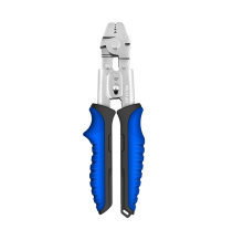 MUSTAD 10inch CRIMPING TOOL, 420 STAINLESS STEEL, FINE POLISH BLUE